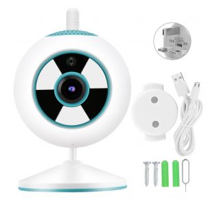 Mini camera de surveillance IP WiFi 1080p, vision nocturne couleur, pour interieur et maison, compatible Onvif 100-240 V - Neuf