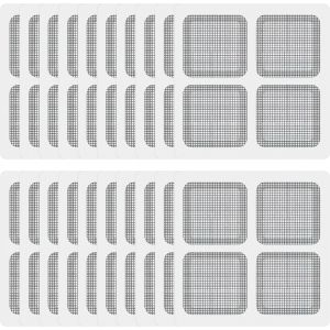 Lot de 20 patchs de réparation pour moustiquaire de fenêtre, patch de réparation auto-adhésif pour balcon, patch de réparation étanche pour trous de moustiquaire de porte de fenêtre de maison - Neuf