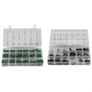 495PCS 36 Tailles Kit de joint torique Noir et vert Joint torique métrique Joints en caoutchouc Joint torique Résistance à l'huile 270 - Neuf