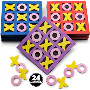 Chenquansarl-Mini Jeux Tic Tac Toe (Lot De 24) En Mousse Pour Enfants, Jeu Société Enfants, Cadeaux Anniversaire Invités Enfants, Pochettes Surpr S, Prix Pour Classes Et Ergothérapie, Chaussettes Noë - Neuf