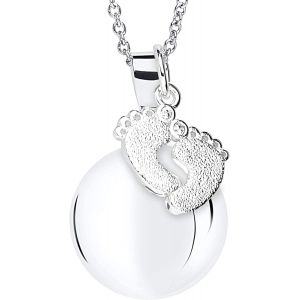 Bola De Grossesse Avec Pieds Pendentif Et Cha&icirc;ne En Acier 110cm - Neuf