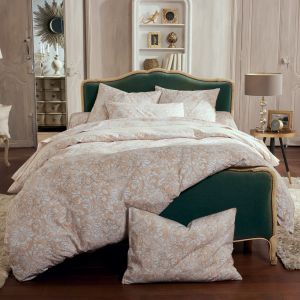 Parure De Lit 3 Pi&egrave;ces Percale De Coton Ornemental Classique Housse + Taies - Neuf