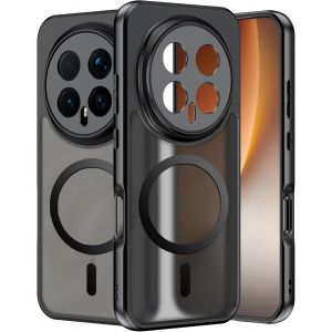 JGD-Coque pour Honor Magic 8 Pro Magn&eacute;tique &Eacute;tui de Protection, Coque Rigide en PC Ultra-Mince et R&eacute;sistante aux Rayures +Silicone Souple Antid&eacute;rapant sur Le C&ocirc;t&eacute;, Coque Givr&eacute;e Translucide - Neuf