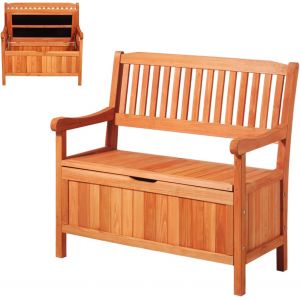 Ulteronixshop-Banc De Rangement Ext&eacute;rieur En Bois Coffre De Jardin 125 L Banc De Terrasse 2 En 1 Avec Poign&eacute;e Lat&eacute;rale, Capacit&eacute; De Charge 319,8 Kg, Si&egrave;ge D'ext&eacute;rieur Grand Espace Pour Patio, Jardin, - Neuf