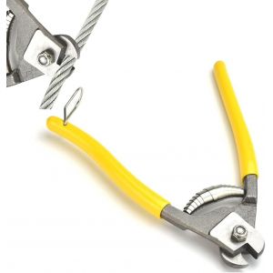 Pince Coupe-câble en Acier Chromé d'un Coupe-Câble à Cliquet Coupe-Câble 17.3 cm Coupeur de Câble Isolation des Pinces pour Câbles, des Cordes, des Fils d'Acier, Ressorts - Neuf