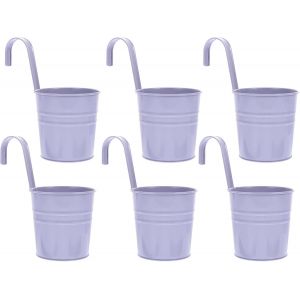 lbgwp60-6 Pièces Seau À Fleurs Suspendu En Étain Seau À Glace En Métal Jardinière Suspendue En Fer Pots De Fleurs Suspendus Pour L'Extérieur Seaux Pot Galvanisé Ménage Métal Fer - Neuf