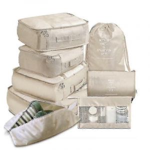 8 Pcs Organisateur de voyage Sacs de rangement Vêtements Chaussure Pochette Étanche Portable Valise Valise Cas d'emballage -haoyi - Neuf
