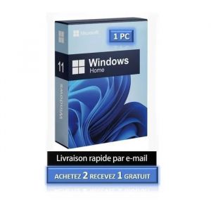 Logiciel - Microsoft - Windows 11 Famille - Cl&eacute; D'activation - 1 Pc - Licence Authentique - Neuf