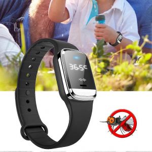 Ultrasons Mosquito Repellent Bracelet Usb Rechargeable Smart Watch Pour Randonn&eacute;e P&ecirc;che Camping Electronic Anti Mosquito Watch - Neuf