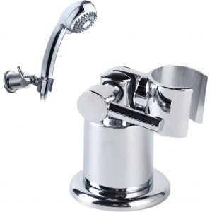 Support Pommeau de Douche en Acier inoxydablel,Douchette orientable 180°Support de Douche Réglable,Rotatif Support pommeau de douche reglable,pour Salles de Bains et Toilettes(Argent) - Neuf