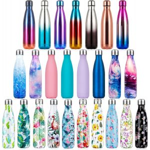 Bouteille D'eau En Acier Inoxydable Sans Bpa Double Paroi Isol&eacute;e Sous Vide Gourde Isothermes - Froid 24h Ou Chaud 12h - 350ml/500ml/750ml - Neuf