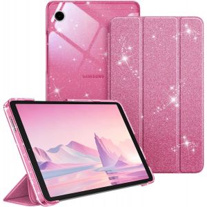 LORANKA-Coque pour Samsung Galaxy Tab A11 8.7 Pouces 2025 et Galaxy Tab A9 8.7&iquest; 2023, Etui Fin et Transparent Givr&eacute; Housse Dure et L&eacute;g&egrave;re, Rose Paillet&eacute; - Neuf