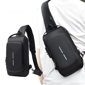 Sac &Agrave; Dos Bandouli&egrave;re Antivol Avec Port Usb, Sac Bandouli&egrave;re L&eacute;ger Pour Le Sport Et L'usage Quotidien - Neuf