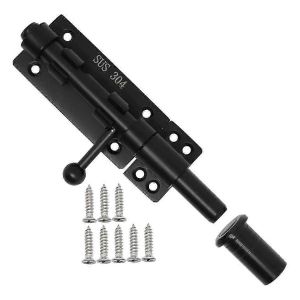 Loquet de porte &agrave; p&ecirc;ne coulissant robuste avec cadenas,p&ecirc;ne horizontal &agrave; p&ecirc;ne verrou,quincaillerie de loquet de sol et loc - Neuf