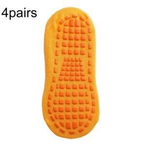 Chaussettes De Trampoline Pour Enfants-Caoutchouc Antid&eacute;rapant &Agrave; Pois,1-5 Ans,Orange Orange,1-5 Ans - Neuf