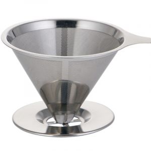 Filtre à café en acier inoxydable - Zéro déchet - Filtre à café permanent réutilisable en acier inoxydable - Filtre permanent pour camping, voyages et activités de plein air - Neuf