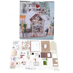 Maison De Poupee Miniature Mignonne, Kit De Maison Faite A La Main, Piece Creative, Bricolage Parfait Avec Lumieres Led, Musique Et Mouvement - Neuf