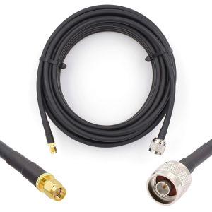 N mâle à SMA mâle 2m Cable coaxial 50ohm 5D-FB Ø7.5mm Câble d'extension Exterieur à Faible Perte rallonge Etanche pour Routeur WiFi Radio Antenne LTE GSM Amplificateur 4G 5G 6G LTE Hotspot - Neuf