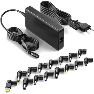 90W Universal Laptop Charger for Lenovo HP Acer ASUS Toshiba Samsung Sony Medion AC Adapter Multi Tip - Neuf