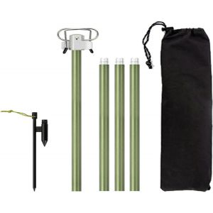 Poteau De Lampe De Camping Pliant Portable,Support De Lanterne En Aluminium Léger Avec Crochets Pour La Randonnée En Plein Air,La Pêche,Le Jardin,Le Cintre De Lumière Pour - Neuf