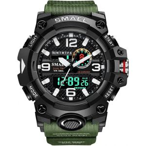 Montre Militaire Pour Homme,Analogique Et Num&eacute;rique,Montre De Sport,&Eacute;tanche &Agrave; Led Avec Chronom&egrave;tre Num&eacute;rique,Montre De Luxe D&eacute;contract&eacute;e,Wristwatch.[J337] - Neuf