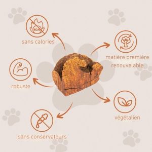 Lot De 3 Racines &Agrave; M&acirc;cher Pour Chien (Taille M)-Bois &Agrave; M&acirc;cher Naturel En Bruy&egrave;re D'arbre-Jouet &Agrave; M&acirc;cher Durable Et Sans &Eacute;clats-Soin Dentaire Et Emploi-Alternative Au Bois De Caf&eacute; - Neuf