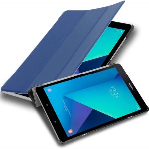 ELVORIX-Cadorabo Coque Tablette pour Samsung Galaxy Tab S3 (9.7" Zoll) SM-T820N / T825N en Bleu FONC&Eacute; Jersey &iquest; Housse Protection Tr&egrave;s Fine en Similicuir en Style Livre avec Auto Wake Up et Stand Hori - Neuf