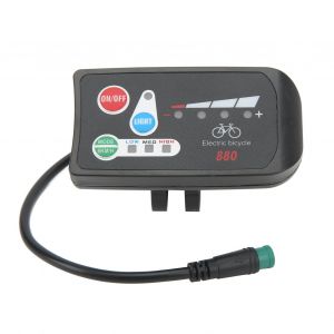 Compteur D'affichage Led Leger En Abs Pour Velo Electrique, Avec Connecteur Etanche Pour Modification 48 V - Neuf