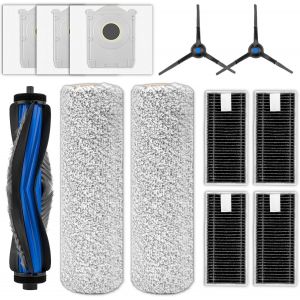 (12 Pièces) X8 Pro Omni Rechange Compatibles Ecovacs Deebot X8 Pro Omni/ X8 Omni : 1 Brosse Rotative, 2 Rouleaux De Brosse, 2 Brosses Latérales, 3 Sacs À Poussière, 4 Filtres Hepa,[SSE7114270] - Neuf