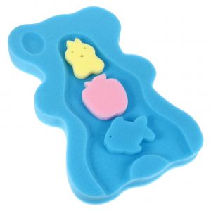 Tapis de bain pour b&eacute;b&eacute; en &eacute;ponge douce, antid&eacute;rapant et confortable, dimensions 48 x 29 x 4 cm, id&eacute;al pour la s&eacute;curit&eacute; et le confort des nouveau-n&eacute;s dans la baignoire - Neuf