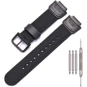 Kal-Bracelet De Rechange En Cuir Et Nylon Compatible Avec Casio Dw5600e 6900 Ga100 110 700 2100 Awg-M100 Gw9400 16 Mm - Neuf