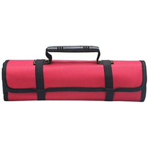 Sac à outils 22 poches, pochettes à outils, organiseur d'outils portable, sac de rangement pliable/enroulable en Oxford 600D (sans outils) pour jardinier/électricien/menuisier (rouge) - Neuf
