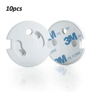 10pcs Cache Prise Bébé Français, Sécurité Domestique et Puériculture pour Protection Prise Courant Électrique - Neuf