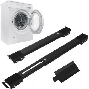 2 Pièces Support Machine A Laver Réglable,Robuste Et Durable, Base De Machine À Laver Avec Caoutchouc Antidérapant,Convient Aux Machines À Laver,Canapés Et Armoires.Peut Supporter 300 Kg (Noir) - Neuf