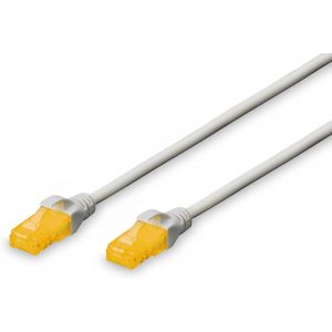 KAL-Câble Lan Cat 6A - 5M - Rj45 Câble Réseau - U/Utp Non Blindé - Compatible Cat-6 & Cat-7 - Gris - Neuf