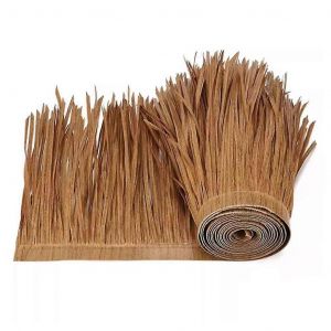 Palm Chaume Rouleau de Plastique de PE de la Paille du Toit en Tuiles Mexicaines de la Paille de Chaume, Tiki Hut Toiture Jaune 0.5x1m Par Pi&egrave;ce - Neuf