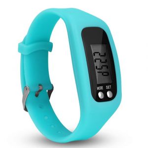 Montre Podom&egrave;tre Pour Enfants Avec &Eacute;cran Lcd, Compteur De Pas, Bracelet De Suivi D'activit&eacute; Physique, Bleu Lac - Neuf