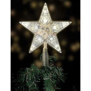 Arbre De No&euml;l Haut Avec 10 Leds Avec La Prise D'Alimentation &Agrave; Illumination De L'Arbre De No&euml;l Haut En Blanc Chaud - Arbre De No&euml;l De Star Haut Sommet De L'Arbre - Neuf