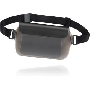 KALANKA-Pochette étanche transparente et tactile pour homme et femme, sac banane universel pour téléphone portable avec sangle de taille réglable pour la natation, la dérive, la plongée (noir) - Neuf