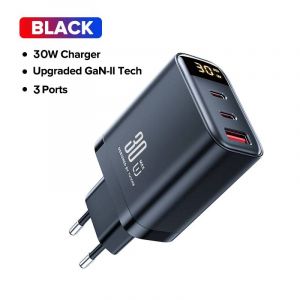 Tuodes 65w GaN chargeur PPS PD USB Type C Charge rapide QC4.0 Charge rapide pour iPhone 16 Macbook Air tablette Samsung Xiaomi ordinateur portable--30W EU Plug - Neuf