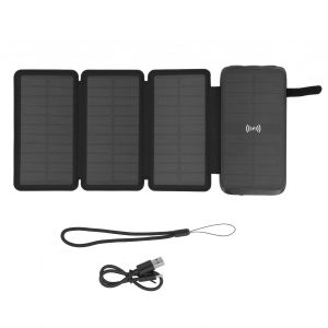 HJLIAN Chargeur solaire sans fil 5 W, multifonction, etanche, avec cable USB, pour l'exterieur - Neuf