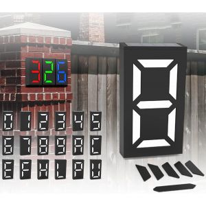 Num&eacute;ro De Porte &Agrave; &Eacute;nergie Solaire, Adresse Ext&eacute;rieure &Eacute;clair&eacute;e Par Led - Neuf