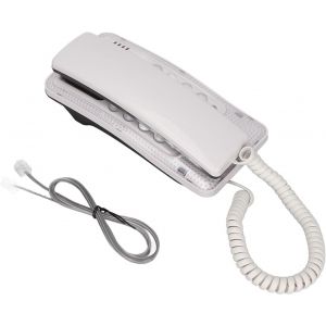 T&eacute;l&eacute;phone Filaire, Kxt&iquest;438 Quick Flash Last Number Dials T&eacute;l&eacute;phone Filaire Avec Fonction De Pause, T&eacute;l&eacute;phone Fixe &Agrave; Fixation Murale Pour H&ocirc;tel, Bureau &Agrave; Domicile(Blanc) - Neuf