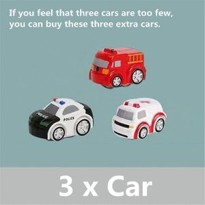 3 Pieces Novelty Children Pull Back for Police Car Toys Cute Pull Back for Play Toys Lawn Games Deluxe Garage Best Gift - Neuf