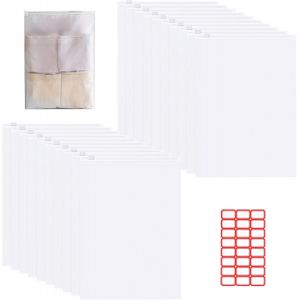 20 Pi&egrave;ces Sac Zipper Voyage Plastique &Eacute;tanche, Sac De Rangement Vetement Plastique Transparent Zip,Sac De Rangement Plastique Transparent D&eacute;poli,Pour Sous-V&ecirc;tements, Cosm&eacute;tiques Et Autres Accessoires - Neuf