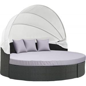 Ulteronixshop-Housse de Coussin de Rechange pour lit de Jour d'ext&eacute;rieur de 167,6 cm avec Bande &eacute;lastique, Housse de Coussin de lit Rond d'ext&eacute;rieur Uniquement (lit de Jour Non Inclus) - Gris - Neuf