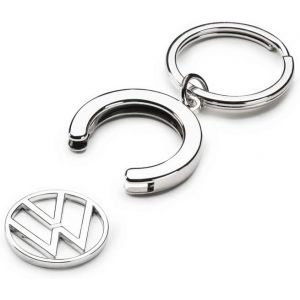 KALANKA-000087010BT Porte-cl&eacute;s avec jeton de Chariot de Courses avec Nouveau Logo VW, argent&eacute;, L&auml;nge: 6,5cm / Breite: 3,5cm - Neuf