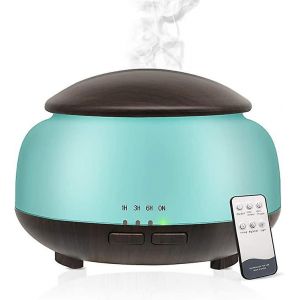 Diffuseur d'huiles essentielles, diffuseur d'aromathérapie avec télécommande, humidificateur à brume fraîche ultrasonique de 300 ml - Neuf