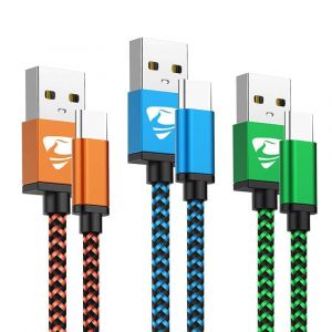 Thef-Câble Usb Type-C, Câble Usb C 1 M 3 Pièces Chargeur Câble Charge Rapide Fil Chargeur Pour Samsung S21 S22 S20 S10 S8 S9 A13 A20e A33 A52 A52s A53 A72 A21s, Huawei/Google Pixel/Xiaomi - Neuf