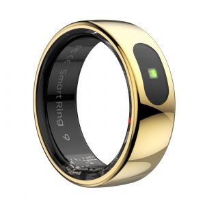 Bague Connect&eacute;e Noire &Eacute;tanche Suivi Sant&eacute; Sport Et Sommeil Bluetooth 5.2 Or Yonis - Neuf